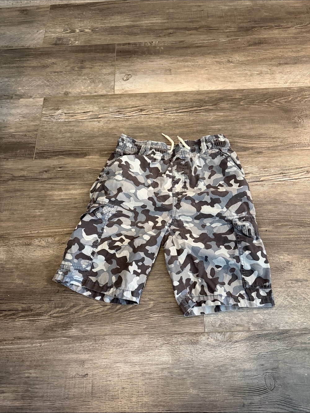 Place Kids Camouflage Cargo Shorts - Grey Camo